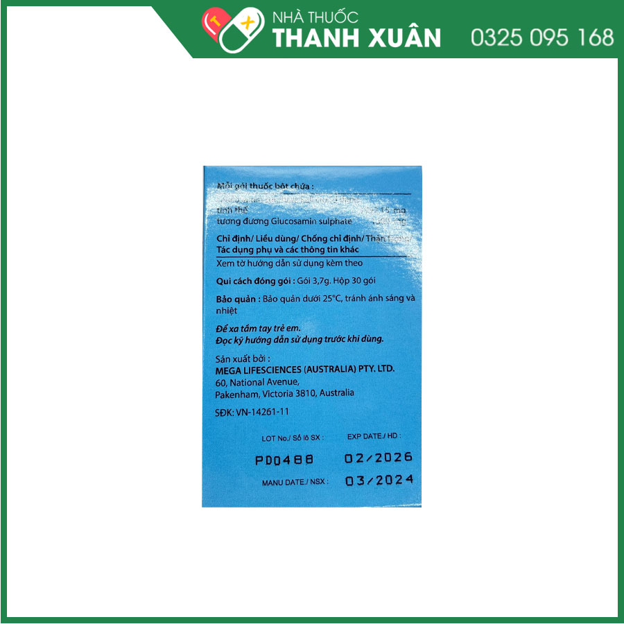 Flexsa 1500mg giảm triệu chứng của viêm khớp gối nhẹ và trung bình